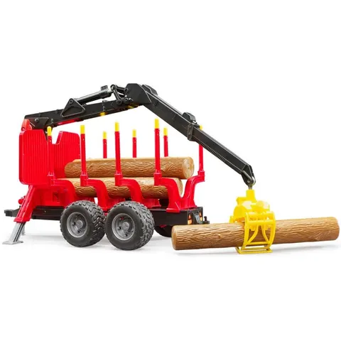 BRUDER Remolque forestal con 4 baúles y pinza – imagen 2