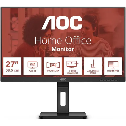 Monitor LED IPS 27" 27E3QAF Full HD (Negro) - AOC – imagen 2