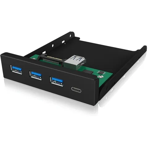 Hub (Panel frontal) USB C / USB A (Negro) - ICY BOX – imagen 2