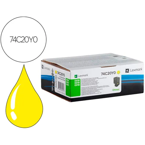 Lexmark 74C20Y0 toner amarillo – imagen 3