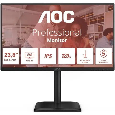 Monitor LED 23,8" 24E4U Full HD (Negro) - AOC – imagen 3