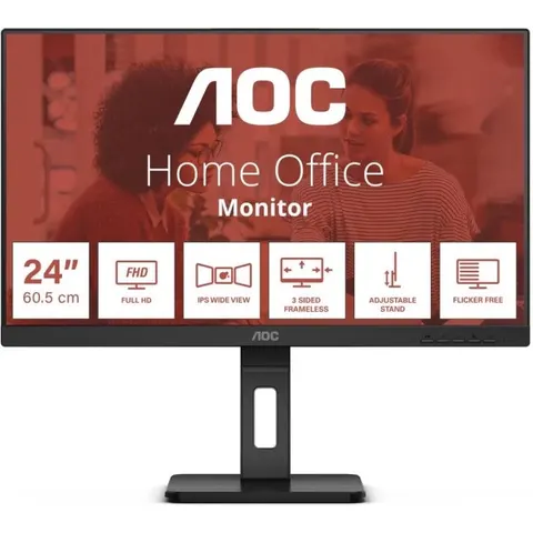 Monitor 24" E3 24E3QAF Full HD IPS (Negro) - AOC – imagen 2