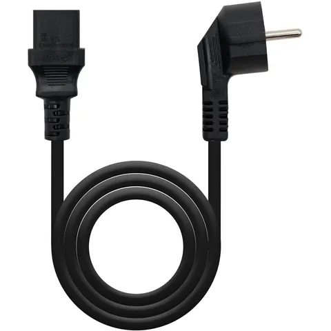 Nanocable Cable Alimentación CPU, CEE7/M-C13/H, Negro, 2 m – imagen 2