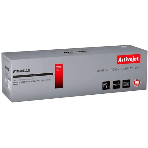 Tóner compatible Oki ATO-B411N (negro) - ACTIVEJET – imagen 2