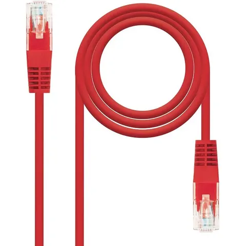 Cable Red RJ45 CAT6e U/UTP Rojo (50cm) - Nanocable – imagen 2