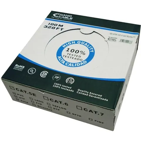 Bobina de Cable de Red U/UTP Cat.5e (100 mts) - Nanocable – imagen 2