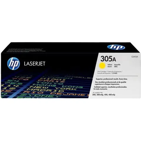 HP 305A (CE412A) toner amarillo – imagen 3