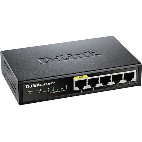 D-LINK DES-1005P - Switch, 5 puertos, Fast Ethernet, PoE – imagen 2