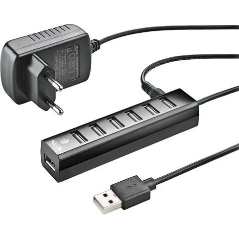 Ngs IHUB7 TINY USB 2.0 480 Mbit/s Negro – imagen 2