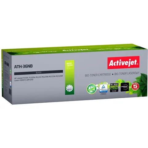 Tóner BIO Compatible HP 36A CB436A (Negro) - ACTIVEJET – imagen 2