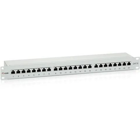 Patch Panel Cat.6 24 Puertos 19" 1U (Gris) - EQUIP – imagen 2