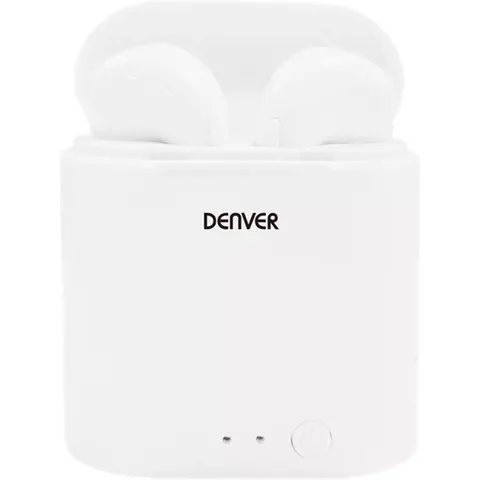 Auricular Bluetooth V5.0 con micrófono y base de carga (blanco) - DENVER – imagen 2