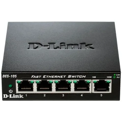 D-Link DES-105 No administrado L2 Negro – imagen 2