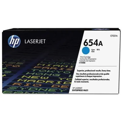 HP 654A (CF331A) toner Cian – imagen 3