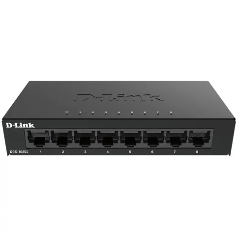 Switch de 8 Puertos D-link DGS-108 10/100/1000Mbps – imagen 2