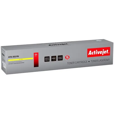 Tóner compatible Oki ATO-301YN (amarillo) - ACTIVEJET – imagen 2
