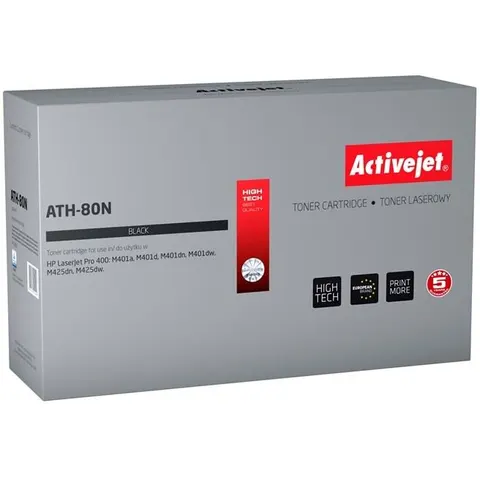 Tóner compatible HP ATH-80N (negro) - ACTIVEJET – imagen 2