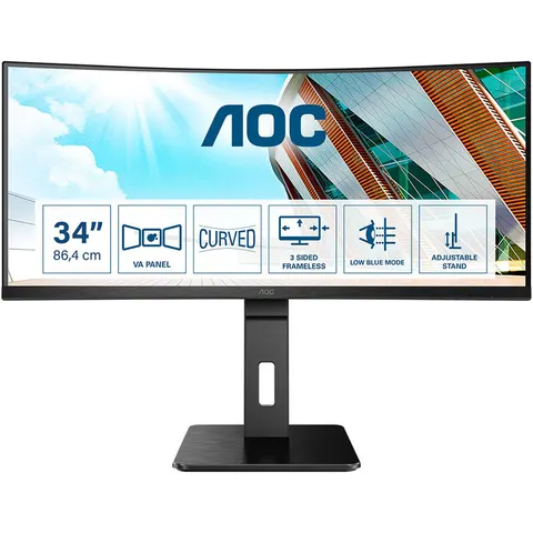 Monitor 32" CU34P2A LED Quad HD (Negro) - AOC – imagen 2