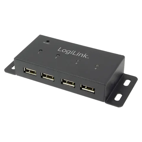 LogiLink UA0141A interface hub 480 Mbit/s Black – image 2