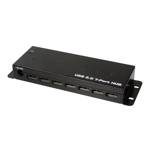 LogiLink UA0318 interface hub USB 2.0 5000 Mbit/s Black – image 2