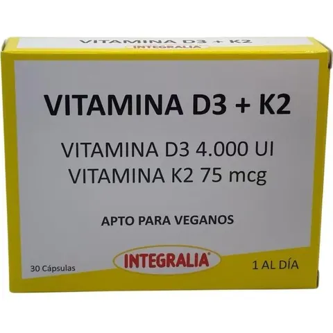 INTEGRALIA Vitamina D3+K2 30 caps – imagen 3
