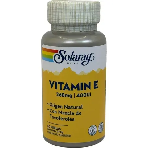 Solaray Vitamina E 400 IU 50 perlas – imagen 4
