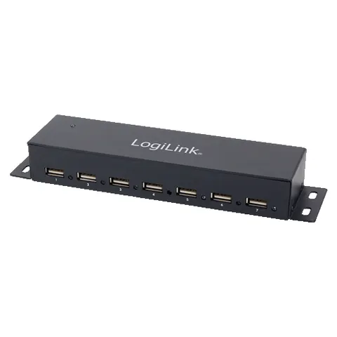 LogiLink UA0148 interface hub 480 Mbit/s Grey – image 2