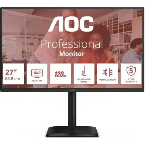 Monitor 27" E4 Q27E4CV Quad HD LED (Negro) - AOC – imagen 4
