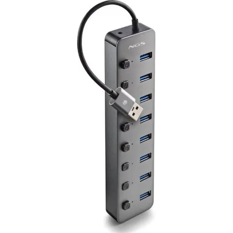 Hub USB "8 EN 1" con Interruptor (8× USB-A) – NGS – imagen 2
