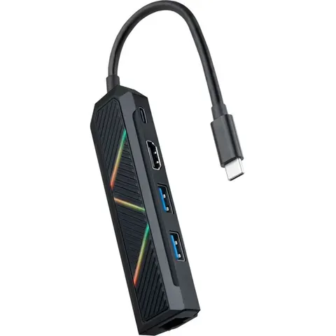 HUB USB-C - USB-C / 2x USB-A / HDMI / RJ45 - Nanocable – imagen 3