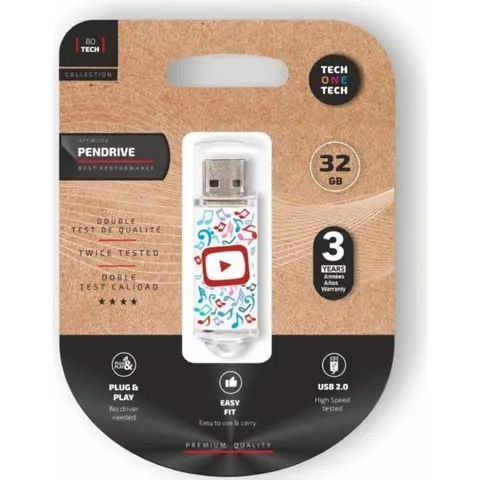 Pendrive 32GB Tech One Tech Video Dream USB 2.0 – imagen 2