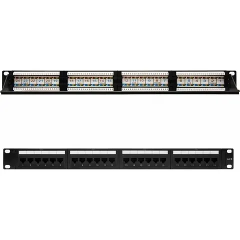 Patch Panel Cat.6 UTP 24 Puertos para Rack19 (Negro) - Nanocable – imagen 2