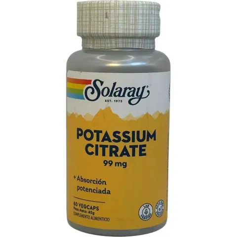 Solaray potasio citrato 99mg. 60cap. – imagen 5