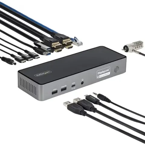 StarTech.com Docking Station Universal USB-C de 3 Pantallas - Docking Station USB Tipo C HDMI DP - P – imagen 3