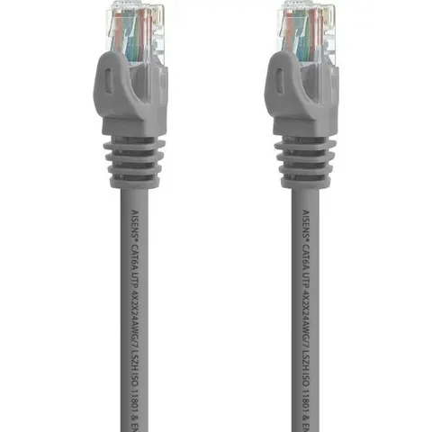Cable Red RJ45 Cat6a U/UTP Gris (3 mts) - AISENS – imagen 2