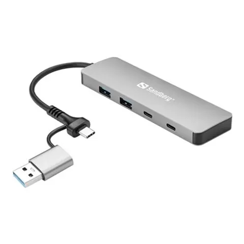 SANDBERG USB-C/A to 2xUSB-A+2xUSB-C Hub – Bild 2
