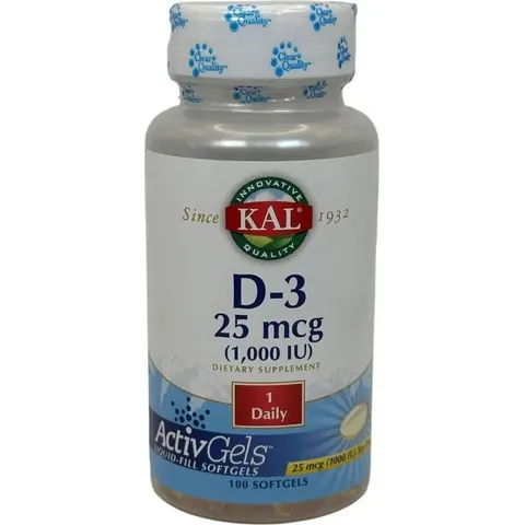 Kal Vitamina D3 1000UI 100 Perlas – imagen 3
