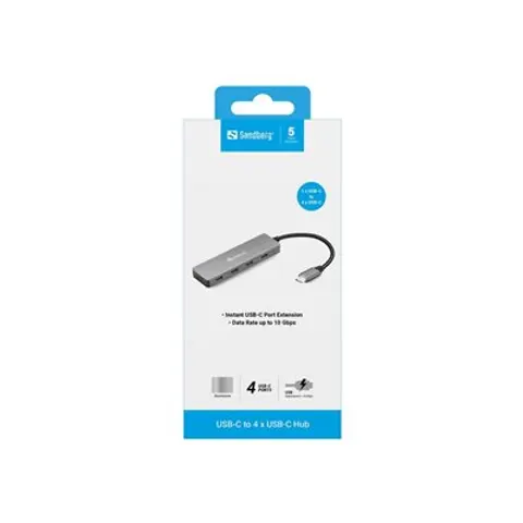 SANDBERG USB-C to 4 x USB-C Hub – Bild 2