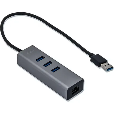 Concentrador USB A - 3x USB A 3.0 / RJ45 (Gris) - I-TEC – imagen 3