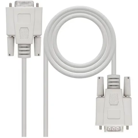 Cable DB9 Macho - DB9 Hembra Módem Nulo (6 mts) - Nanocable – imagen 2