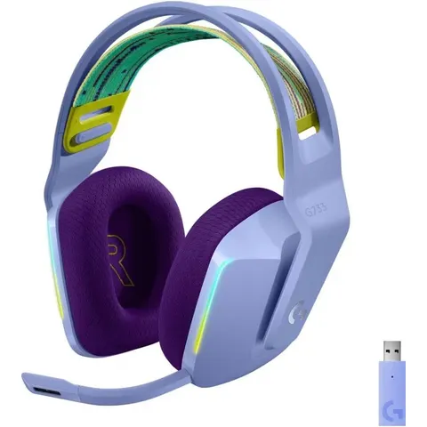Auricular con microfono logitech g g7 gaming wireless inalambrico lila – imagen 3