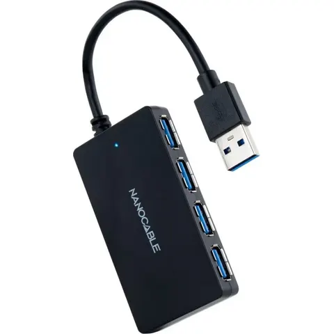 HUB USB 3.0 4 Puertos USB-A (Negro) - Nanocable – imagen 4