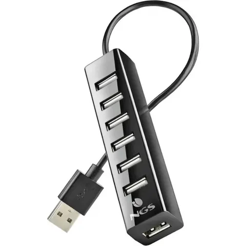 Ngs IHUB7 TINY USB 2.0 480 Mbit/s Negro – imagen 3