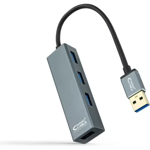 HUB USB 3.0 de 4 Puertos (Gris) - Nanocable – imagen 3