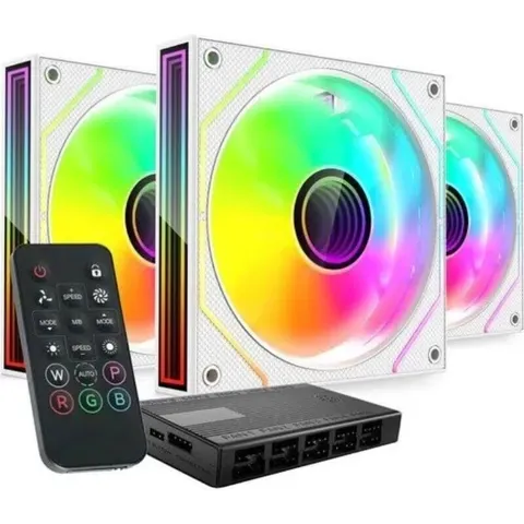 Mars Gaming MF3DPROKITW - Kit de Ventiladores 12cm ARGB - Blanco – imagen 3