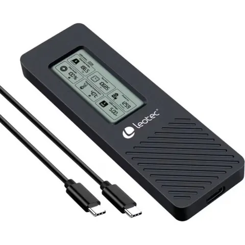 Leotec CAJA EXTERNA PARA DISCOS M.2 NVME CON PANEL LCD – imagen 2