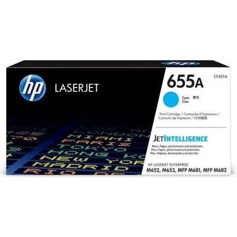 HP 655A (CF451A) toner cian – imagen 3