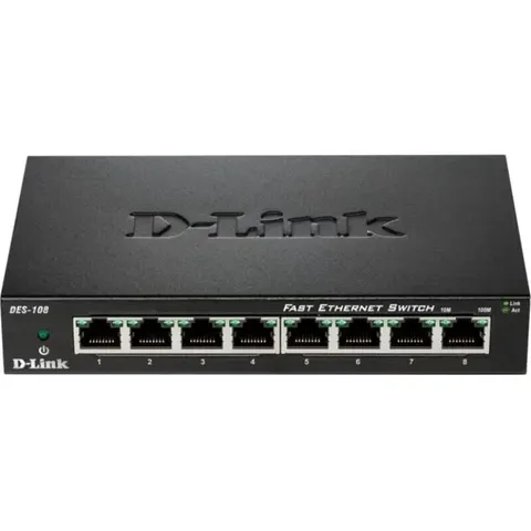 D-LINK DES-108 - Conmutador, 8 puertos, Fast Ethernet – imagen 3