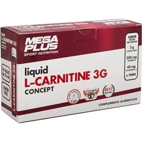 Mega Plus Liquid L-Carnitine 3G Concept 14 Viales – imagen 3