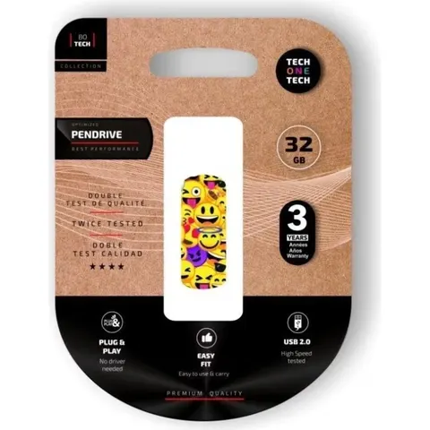 Pendrive 32GB Tech One Tech Emoji Collage USB 2.0 – imagen 2